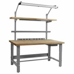 BENCHPRO Workbenches: Adj Ht, Maple, 72 in x 30 in, 1,200 lb Overall Load Capacity, Gray (MPN RWC-4). Key specifications — Brand: BENCHPRO; Height Adjustability: Adjustable Height.