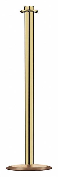 Contemporary Top Post: Contemporary, 33 5/8 in Post Ht, Steel, Flat, 35 in or Less, ADA Compliant (MPN 314U-2P-TAP). Key specifications — Brand: LAWRENCE METAL; Base Shape: Flat; Base Material: Cast Iron; Post Material: Steel; Post Finish: Polished Brass.