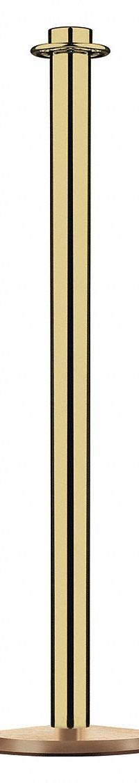 Contemporary Top Post: Contemporary, 33 5/8 in Post Ht, Steel, Flat, 35 in or Less, ADA Compliant (MPN 314U-2P-TAP). Key specifications — Brand: LAWRENCE METAL; Base Shape: Flat; Base Material: Cast Iron; Post Material: Steel; Post Finish: Polished Brass.