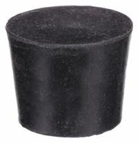 Stopper: SBR Rubber, 13 1/2 Stopper Size, 62 mm Bottom Dia, 75 mm Top Dia, 35 mm Overall Ht, Black (MPN 13.5-004). Key specifications — Standards: ASTM D2000; Brand: APPROVED VENDOR; Color: Black; Stopper Size: 13-1/2; Material: SBR Rubber.