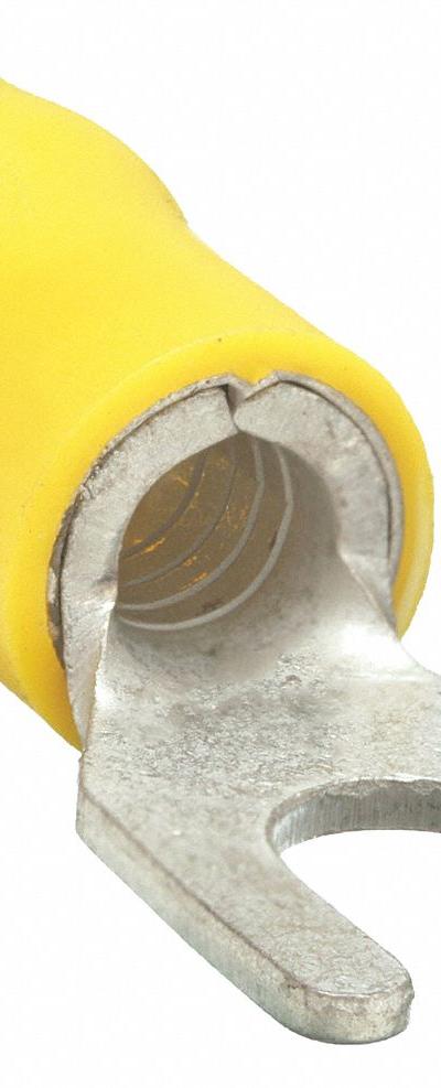 GRAINGER Fork Terminals: Yellow - Insulated Fork Terminals