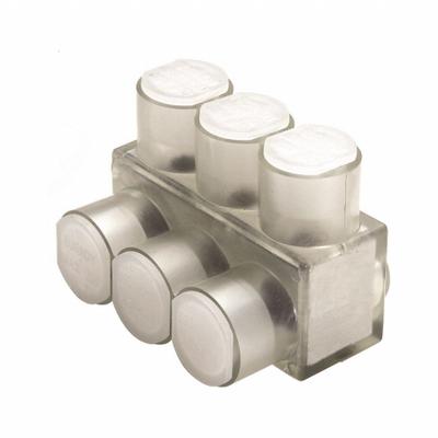 BURNDY Multitap Connector: 3 Port, Single-Sided Entry, 4 AWG – 600 kcmil Wire Size - Dry-Location Single-Sided Entry Multitap Connectors