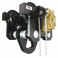 DAYTON Geared Trolley: Geared, 60,000 lb Max Hoist Load Capacity (MPN OZ30GBT). Key specifications — For Beam Shape: Tapered; Trolley Frame Material: Steel.