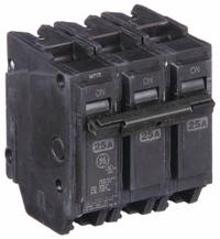 GE Miniature Circuit Breaker: THQL, 25 A, 120/240V AC, Three Phase, 10kA at 120/240V AC, Std (MPN THQL32025). Key specifications — Amps: 25 A; AC Voltage Rating: 120/240V AC; Phase: Three; Max. AIR Rating: 10kA at 120/240V AC; For Use With: Power Mark Gold Load Centers and AQ Lighting Panels.