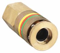 TRUFLATE Quick Connect Air Couplings: 1/4 in Body Size, 1/4 in Hose Fitting Size, FNPT, 10 PK (MPN 13514). Key specifications — Thread Size: 1/4"-18; Brand: TRUFLATE; Hose Fitting Gender: Female; Coupling Locking Type: Push-to-Connect.