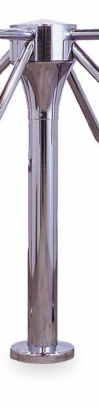 TURNSTILE 4-Arm Turnstile: 1-Way, Waist High Gate, Mechanical, 40 in Overall Ht, 36 in x 36 in (MPN 1001-S). Key specifications — Brand: TURNSTILE; Material: Steel; Finish: Brushed Chrome; Turnstile Rotation: Counter-Clockwise; Operation: Mechanical.