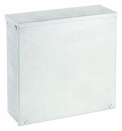 HOFFMAN Enclosure: Steel, 18 in x 18 in x 6 in, 3R, Solid Cover, Screw On, Included - Steel Enclosures with Screw-On Covers
