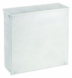 HOFFMAN Enclosure: Steel, 18 in x 18 in x 6 in, 3R, Solid Cover, Screw On, Included, Galvanized (MPN A18R186GV). Key specifications — Brand: HOFFMAN; Closure Method: Screws; Knockouts: Included.