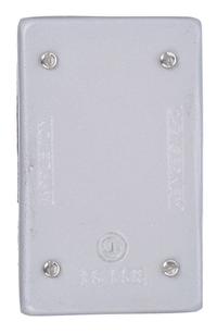 APPLETON ELECTRIC Weatherproof Cover: Steel, FD/FS, Boxes, 1 Gangs, 4 9/16 in Overall Ht, Gray (MPN FSK-1B-CA). Key specifications — Brand: APPLETON ELECTRIC; Color: Gray; Compatible with Product Type: Boxes; Compatible with Series: FD; Mounting Orientation: Horizontal or Vertical.