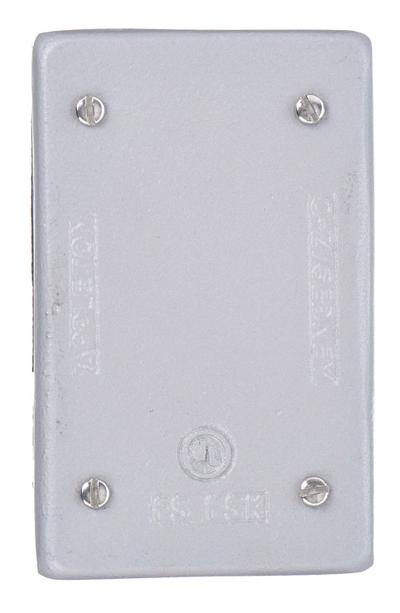 APPLETON ELECTRIC Weatherproof Cover: Steel, FD/FS, Boxes, 1 Gangs, 4 9/16 in Overall Ht - Aluminum & Zinc Weatherproof Electrical Box Covers