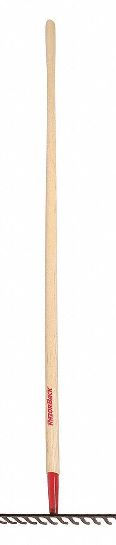 RAZOR-BACK Level Head Rake,16 Tine,60" Handle: 60 in Handle Lg, 16-19 in/20-29 in/30-39 in (MPN 63111)