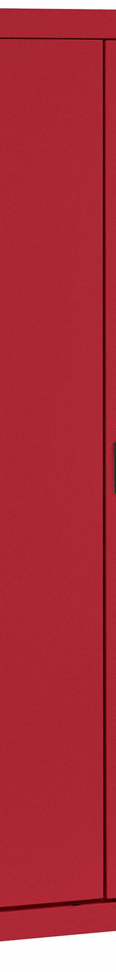 SANDUSKY Shelf Cabinet: 46 in x 24 in x 72 in, Recessed Handle & Keyed, 22 ga Panel Thick, Frame (MPN EA4R462472-01). Key specifications — Cabinet Color: Red; Method of Construction: Welded; Base Type: Frame; Assembled: Assembled; Mobility: Stationary; Adjustable Shelves: Adjustable; Cabinet Finish: Powder Coated; Door Handle Type: Recessed.