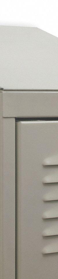 HALLOWELL Locker Sloping Top: 18 in x 24 in x 8 in, For 18 in Locker Wd, Steel, For 24 in Locker Dp (MPN KISTT1824PT). Key specifications — attr65850: KISTT1824PT; attr65853: HALLOWELL; attr114203: Powder Coated; attr114205: Steel; attr114211: Sloping Top Panel; attr114196: Tan.