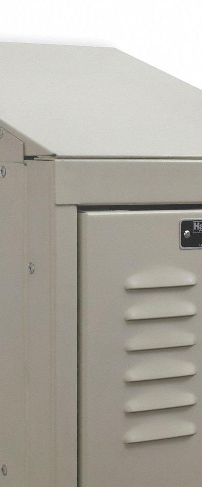 HALLOWELL Locker Sloping Top: 18 in x 24 in x 8 in - Slope-Top Components & Kits for Standard Lockers