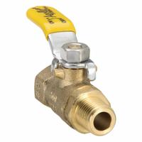APOLLO Manual Two-Way Ball Valve: 1/4 in, Brass, Straight, FNPT x MNPT, 600 psi Max. Pressure (CWP) (MPN 94MBV02). Key specifications — Ball Material: Forged Brass; Brand: APOLLO; Handle: Lever.
