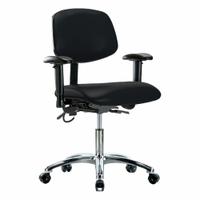 ESD Chair: Vinyl, Arms Included, Ht Range 19 in to 24 in, 18 1/2 in Seat Wd, 17 in Seat Dp, Adj (MPN BR-ESD-VDHCH-CR-T0-A1-EC-ESDBLK). Key specifications — Foot Support: No; Back Tilt Backward: 13.5°; Back Tilt Forward: 10.5°; Base Material: Aluminum; Brand: APPROVED VENDOR; Product Type: ESD Chair; ESD-Safe: ESD-Safe.