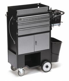FLEXCART Tool Utility Cart: Black, 37 1/2 in Wd, 14 1/2 in Dp, 45 in Ht, No Lid, Padlockable (MPN FC-400LEWBT). Key specifications — attr1116771: Cutting Tools; attr1116772: FLEXCART; attr1116768: Padlockable.