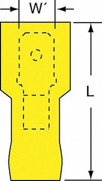 3M Wire Disconnect: Male Tab, Yellow, Nylon, Full Coverage, 12 AWG – 10 AWG Wire Size (MPN MTI10-250Q). Key specifications — Brand: 3M; Manufacturer Part Number: MTI10-250Q.
