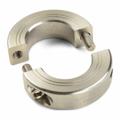 RULAND MANUFACTURING Balanced Shaft Collar: 2-Piece, Metric, Round, Clamp-On, 6 mm Bore Dia - Stainless Steel Balanced Shaft Collars