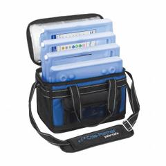 Cryogenic Storage Box: 12 1/4 in Overall Lg, 7 7/8 in Overall Wd, 5 7/8 in Overall Ht, 5 L Capacity (MPN 0372632). Key specifications — Material: Nylon; Includes: (2) 4°C Frames; Product Type: Transport Bag; Brand: COLE-PARMER.