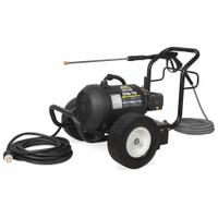 MI-T-M Electric Pressure Washer: Cart, 230 V – Three-Phase, 2,500 psi, 3.2 gpm, 6 hp (MPN JP-2503-1ME3). Key specifications — Pump Drive: Direct; Brand: MI-T-M; Water Intake: Cold Water Only.