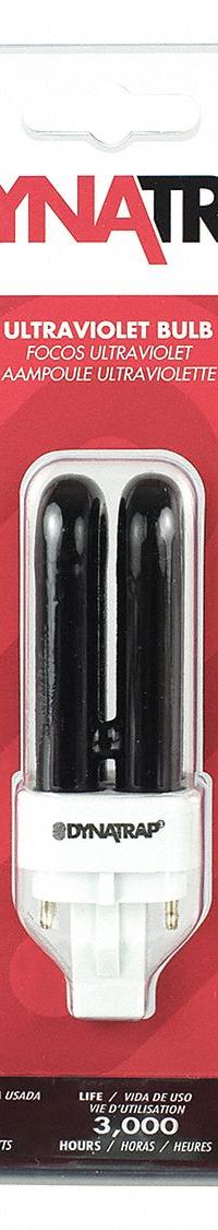DYNATRAP Replacement Bulb: Repl Bulb, 7 W, 5 1/4 in Overall Ht, 1 1/2 in Overall Wd (MPN 41050). Key specifications — attr973475: Replacement Bulb; attr973470: 488V06; attr973480: Replacement Bulb; attr981653: DYNATRAP.