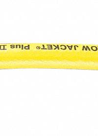 YELLOW JACKET Hose: 9 in Lg, 45° Angle, Yellow, Rubber, Single Hose, Ball Valve (MPN 25002). Key specifications — Brand: YELLOW JACKET; Includes Valve: Yes.
