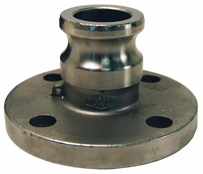 DIXON VALVE & COUPLING Cam and Groove Adapter: 1 in Coupling Size, 250 psi Max. Working Pressure @ 70 F - Type AL Stainless Steel Cam & Groove Fittings
