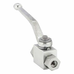 PARKER Hydraulic Ball Valve: Not Lockable, 4.53 in Handle Lg, Two Positions, Two-Way Ways, Female (MPN BVHP04SSS1N). Key specifications — Brand: PARKER; Manufacturer Part Number: BVHP04SSS1N; Ball Seal Material: Nitrile; Handle Lockability: Not Lockable; Shaft Seal Material: Nitrile; Series: BV; Port Connection: 1/4 in SAE O-Ring Boss.