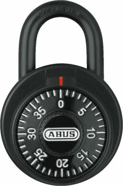 ABUS Combination Padlock: Dial Combo, Black, Steel, Std Shackle, Steel Shackle (MPN 78910). Key specifications — Dial Color: Black; Brand: ABUS.