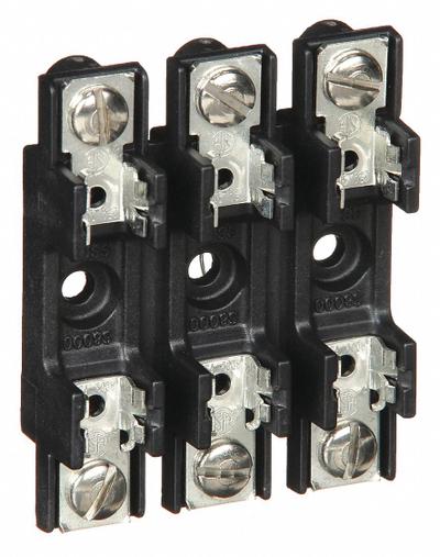 BUSSMANN Fuse Block: Open Block Design, 3 Pole, Fits Glass and Ceramic - Fuse Blocks for Glass & Ceramic Fuses