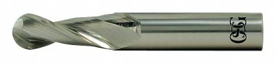 OSG Ball End Mill: Carbide, 4 Flute, 1/4" Mill Dia, 3/4" LOC, 2-1/2" OAL (MPN 20100300) - Carbide Ball End Mills for Aluminum