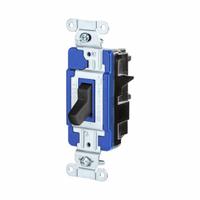 HUBBELL Wall Switch: Toggle Switch, 3-Way, Maintained, Black, 120/277V AC, 15 A (MPN CSB315STBK). Key specifications — Illuminated: No; Voltage Rating: 120/277V AC.