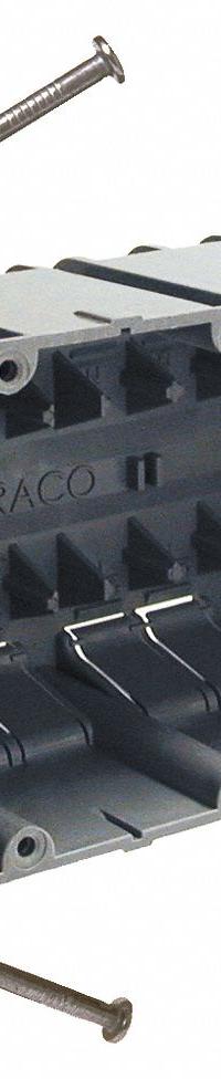 RACO Electrical Box: PVC, Nonmetallic Material & Nominal Size, 3 Gangs, 2 3/4 in Box Dp, NMSC Clamps (MPN 7846RAC). Key specifications — Brand: RACO; Bracket Style: Fixed, 1/2" Setback; Clamp Style: NMSC.