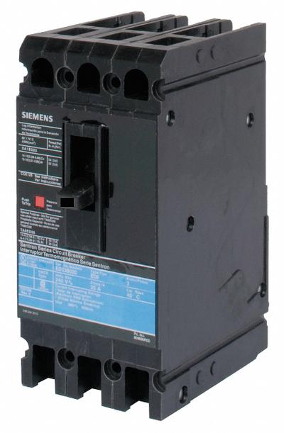 Siemens Molded Case Circuit Breaker: 25 A Amps, 10kA at 240V AC, Fixed, Load Side Lug - ED-Frame Siemens Molded Case Circuit Breakers