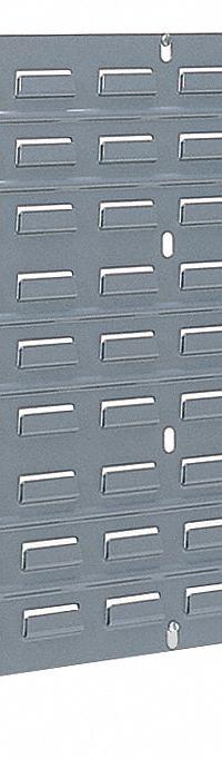AKRO-MILS Louvered Panel: 20 in x 36 in x 5/16 in, 1 Sides, 0 Bins, Gray (MPN 30636). Key specifications — attr38851: Gray; attr38864: Baked Enamel; attr38845: AKRO-MILS.