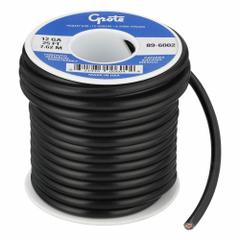 GROTE Primary Automotive Wire: GPT, 25 ft, 1 Conductor, 12 AWG, Black, 60 V Volt (MPN 89-6002). Key specifications — Brand: GROTE.