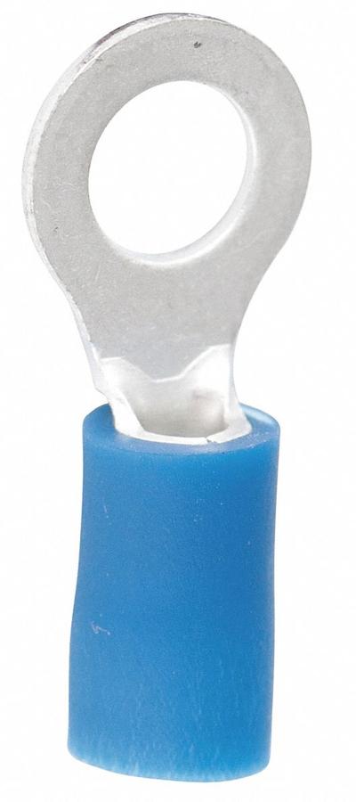 GARDNER BENDER Ring Terminal: Blue, Vinyl Insulation, #10/#8 Stud Size - Insulated Ring Terminals