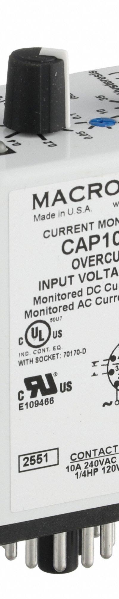 MACROMATIC Current Sensor Relay: Socket Mounted - Socket-Mounted Relays