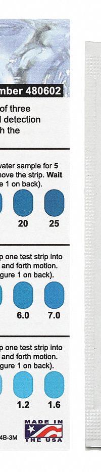 INDUSTRIAL TEST SYSTEMS Test Strips: Free Chlorine, Strip, 50 Tests, Free Chlorine (MPN 480602). Key specifications — Test Form: Strip; Brand: INDUSTRIAL TEST SYSTEMS; Parameter Measurements Included: 0 to 25 ppm Free Chlorine Method A.