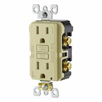 LEVITON Receptacle: Decorator Duplex, 5-15, Ivory, 125V AC, 15 A, 2 Pole / 3 Wire (MPN AFTR1-I)