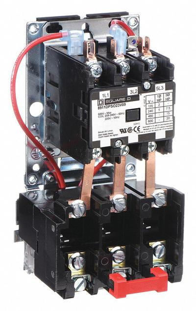 SQUARE D Definite Purpose Magnetic Motor Starter: Non-Reversing, 3 Poles - Non-Reversing Starters with Thermal Overloads
