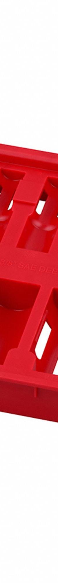 MILWAUKEE PACKOUT Socket Tray: 8 1/16 in W x 12 in D x 1 7/16 in H, Plastic, Red (MPN 49-66-6830). Key specifications — attr1120253: MILWAUKEE; attr1120340: Plastic; attr1120341: Red.