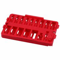 MILWAUKEE PACKOUT Socket Tray: 8 1/16 in W x 12 in D x 1 7/16 in H, Plastic, Red (MPN 49-66-6830). Key specifications — attr1120253: MILWAUKEE; attr1120340: Plastic; attr1120341: Red.