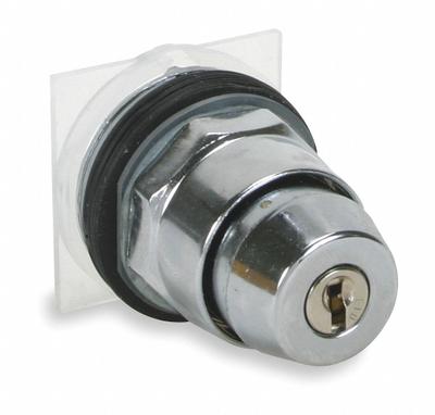 SCHNEIDER Keyed Selector Switch: 4 Position, 30 mm Panel Mounting Size - Panel-Mounted Key Switches without Contacts