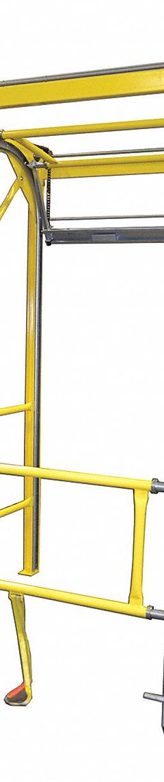 GARLOCK SAFETY SYSTEMS Vertical Safety Gate: 108 in x 106 in, Unassembled, Yellow, 42 in Gate Ht (MPN 301348-9660). Key specifications — attr1283434: GARLOCK SAFETY SYSTEMS; attr1283408: Unassembled; attr1283426: No.