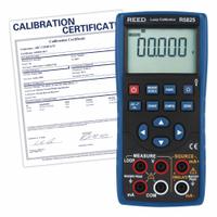 REED INSTRUMENTS Loop Calibrator: Loop Calibrators, Auto Sawtooth/Flashlight/Large Display, Included (MPN R5825-NIST). Key specifications — Includes: Batteries; Manufacturer Part Number: R5825-NIST; Brand: REED INSTRUMENTS; Calibration Certificate Type: NIST; Current Accuracy: +/-0.02% (DC); +/-0.05% (Current Output); Parameters Sourced: DC Current; Product Type: Loop Calibrator.