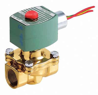 REDHAT Solenoid Valve: 2-Way, Normally Closed, 1/2 in Pipe Size, 110V AC/120V AC - 2-Way/2-Position, Normally Closed Solenoid Valves