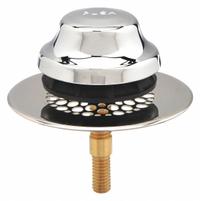 WATCO Drain Stopper: Plastic/Stainless Steel, Chrome-Plated, 2 7/8 in Overall Dia, Toe Touch (MPN 4875N-FA-CP-G-51). Key specifications — Color: Silver; Material: Plastic.