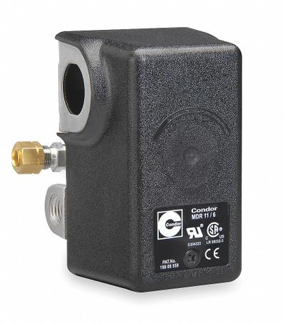 CONDOR USA, INC Pressure Switch: Std, 25 psi – 160 psi, (4) 1/4" FNPT - General Purpose Pressure Switches for Air & Water